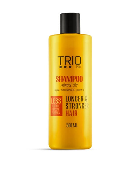 TRIO PRO shampoo free sulfate/silicon/paraben with mixed natural oils longer, stronger & healthy hair
