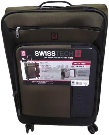 Luggage Travel Bag SWISS-TECH Black with olive green color (20 Inch)