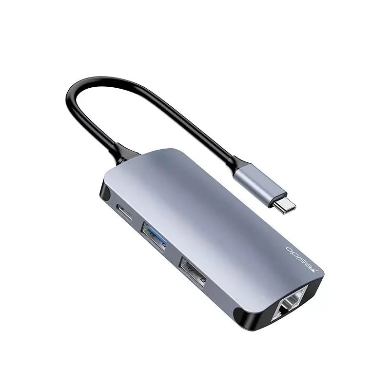 V Volt HB15 Docking Station, 6 in 1, Support USB 3.0 & 2.0, SD/TF Card Reader, 100W PD Charging, High Performance for Computers