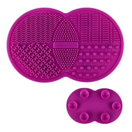 Makeup Brush Cleaner Pad - Compact Silicone Mat with Strong Adhesive Base for Quick and Efficient Makeup Brush Maintenance in Various Colors (piece-2)