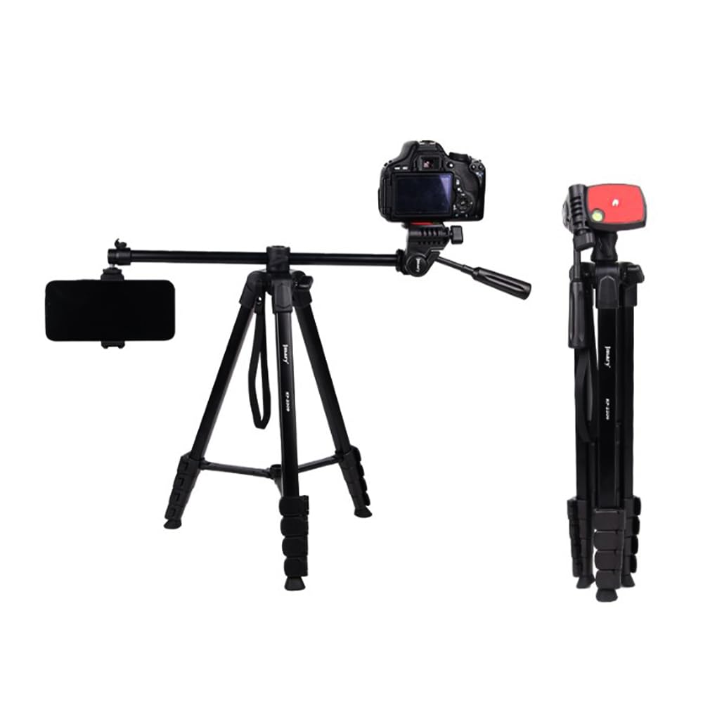 KP-2209 Tripod for Phones & Cameras, Converts to Monopod, 360° Panoramic Shooting, Height up to 173cm, Lightweight & Foldable – Ideal for Vlogging, Photography & Live Streaming – Black