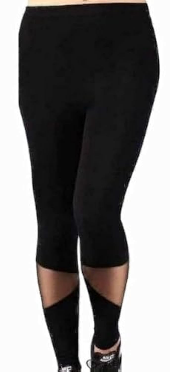 Summer Milton Sportswear - Black Women's Modern Sports Leggings, One Size (Up to 85 KG), 28 inches Waist, 24 cm Inseam - ملابس رياضية صيفية من ميلتون - بنطال رياضي عصري أسود للنساء (حتى 85 كجم)