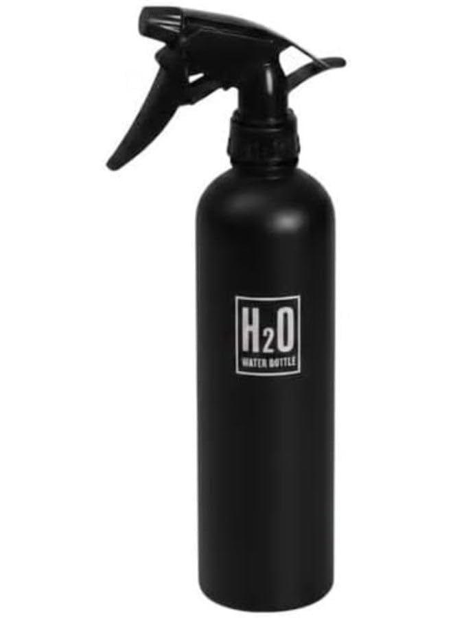 500ml Fine Mist Water Spray Bottle – Multi Purpose Empty H2O Sprayer for Curly Hair, Hairstyling, Salon and Barber Use, Plants Care and Daily Cleaning-black