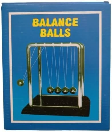 MySouq-Store [1Pcs] [M - Rectangle 14 Cm X12 Cm] Newtons Cradle Balance Balls Physics Pendulum Science Desk Office Classic Toy