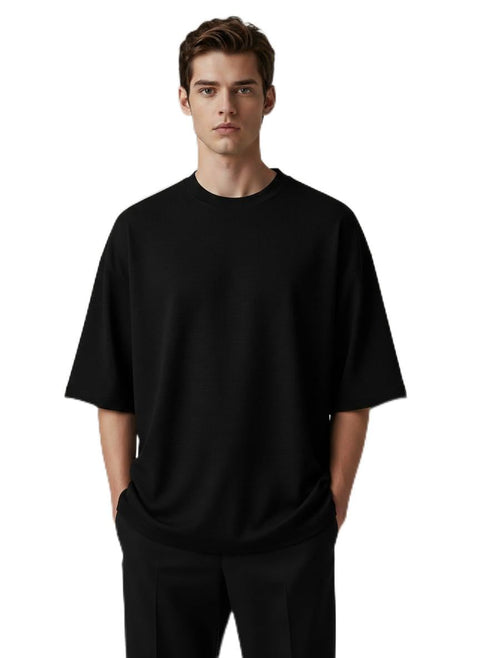 Oversize Men's Twill Crew Neck Loose Fit Summer Light Material T-Shirt