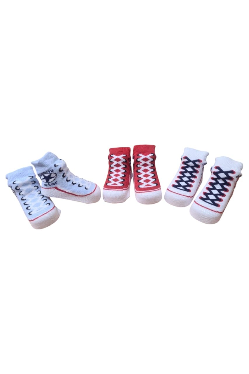 Baby Socks 100% Cotton Newborn Socks convers star socks Size 0 to 12 months.