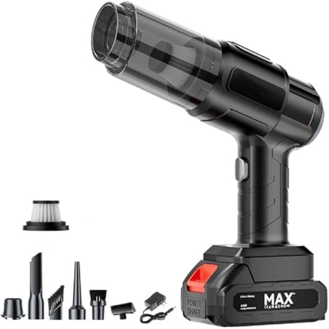 2 in 1 Cordless Hand Vacuum – Powerful Car & Home Cleaning with HEPA Filter & Multiple Heads Light & Easy to Use