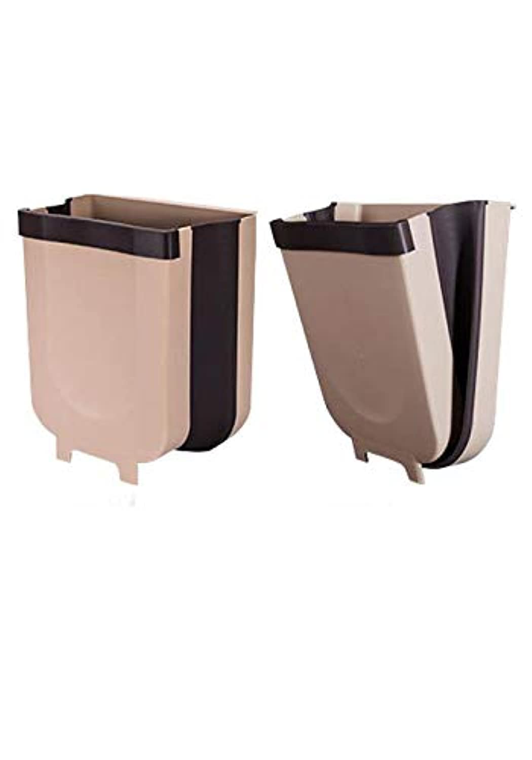 Kitchen garbage can fold-able trash can made of sturdy washable plastic,non-toxic and eco-friendly.waste basket for kitchen bathroom bedroom, automobile, rv or commercial trucks-large