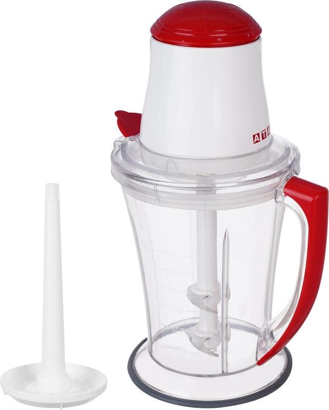 ATA Meat Grinder, 1.5 Liters, 600 Watt, 2 Blades - White Red