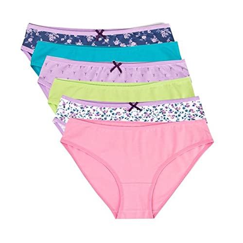 Milk Underwear Pack Of 6 Bikini Panties - 3 Plain & 3 Printed - Multi Colour
