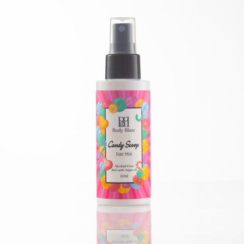 Body Blaze Hair Mist - Instant Freshness and Shine for All Hair Types (Candy Scoop)
