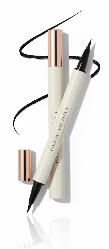 2-in-1 Eyeliner and Eyebrow Pencil Eyebrow Pen with Fork Tip Long-lasting Waterproof Eyeliner and Brow Pen,Easy Creation of Eyeliner Natural Looking Brows and Eyebrows(black)