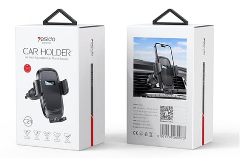 Y.e.s.i.d.o Car Phone Holder Mount, Vent Clip Design, Hands-Free Mobile Cradle