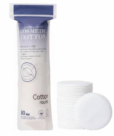 80Pcs Cotton Pads for Face - Natural Round Makeup Remover, Soft Baby Care, Face Cleansing, Lotion and Cream Applying