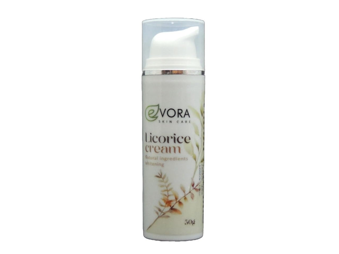 Evora Cosmetics Licorice Brightening Cream, Gentle & Natural Care, 50g, Skin Moisturizer