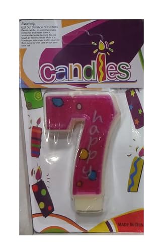 birthday white candles no.7