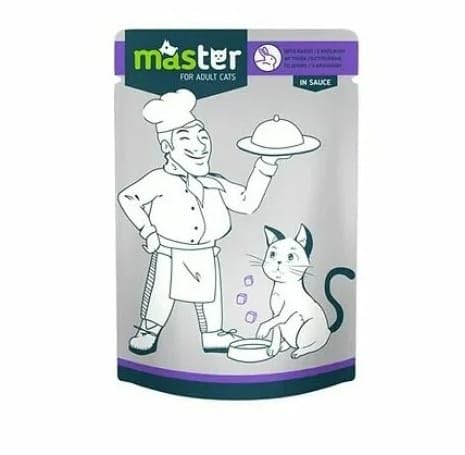 Master adult cat wet food in sauce pouch 80g (Rabbit)