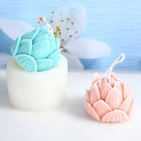 New Lotus Flower Candle Silicone Mold