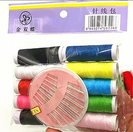 Fashion Sewing Kit - Special Offer:10 Spools of Thread in Cool Colors with Assorted Needles Box
