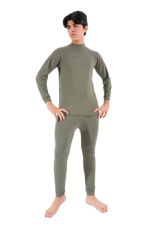 Kids’ Long-Sleeve Thermal Top and Bottom Set | Soft & Breathable Loungewear/Sleepwear