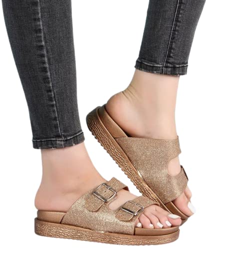 Slipper Glitter Imported Soft and Lightweight Medicine Sole 37 : 41 Mini Molds Nude No.