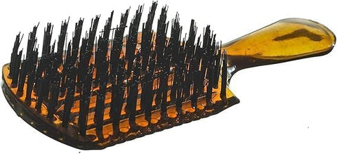 Focus on Smoothing and Shine (Premium & Effectiveness) The Ultimate Detangling & Shine Brush for Curly & Wavy Hair – Professional Mixed Bristle Paddle Brush for Instant Smoothness and Frizz Control