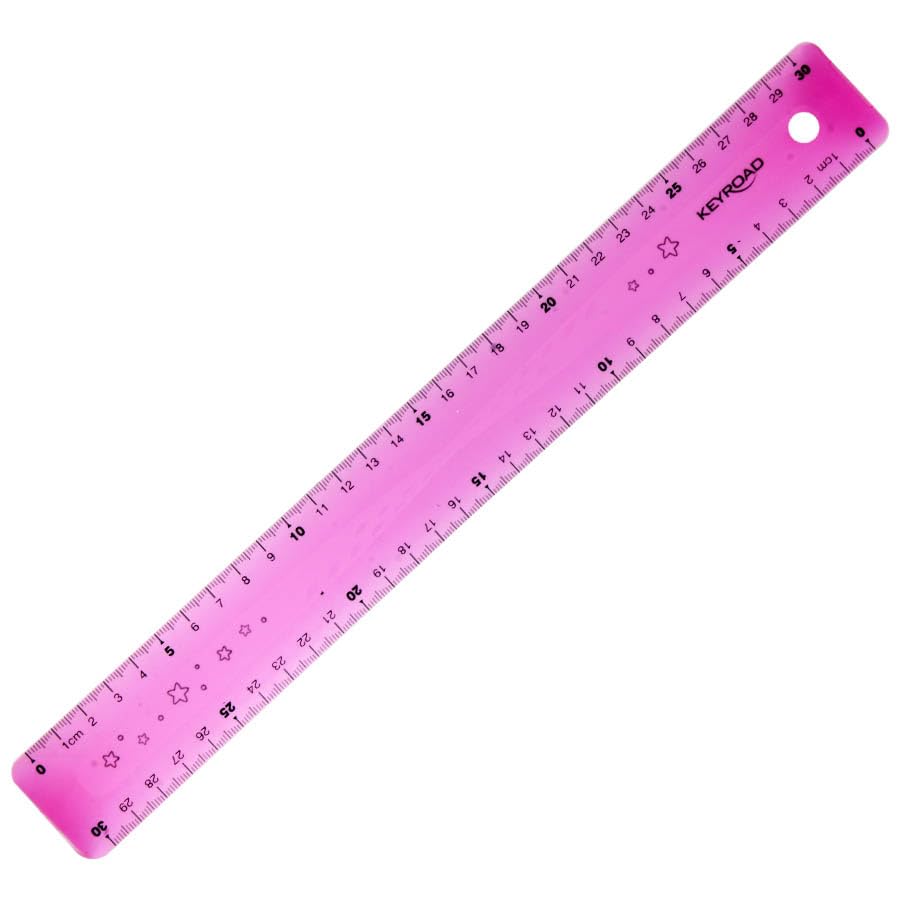 Keyroad flexible plastic ruler 30 cm assorted designs Model KR972522