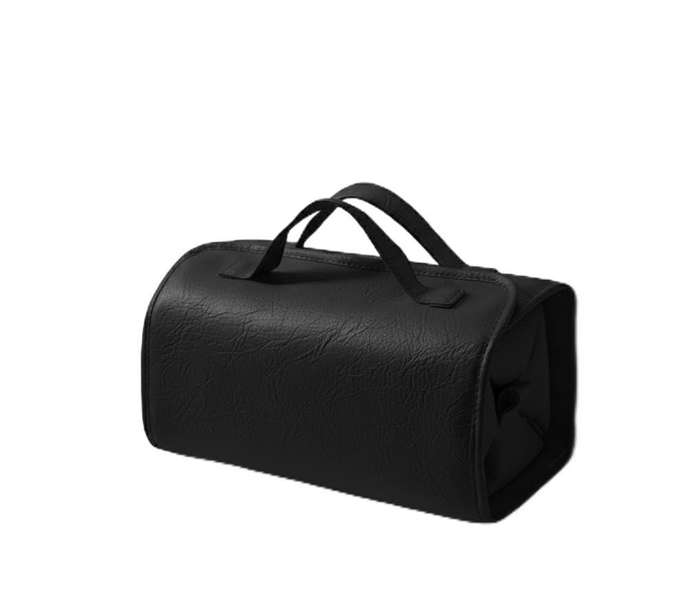 Travel Toiletry Bag 4 Detachable Clear Multi Compartment Hanging Makeup Bag Leather 4 in 1 Roll Up Large Capacity Compact Waterproof Foldable Cosmetic Bag (1, black, large)