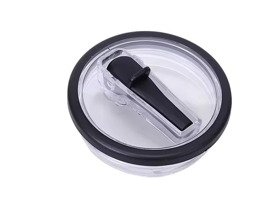 OVA Tumbler Flip Straw Lid Replacement fit for Stanley, Spill Proof Splash Resistant Tumbler Lids,Reusable Tumbler Cover for Stanley Cup (Black)