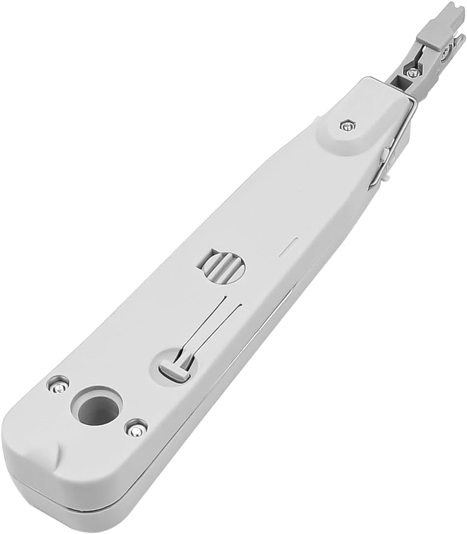 TTK-001S Insertion tool with sensor for krone, Professional Wire Stripper and Cable Cutter Tool, Adjustable Blades, Light Grey
