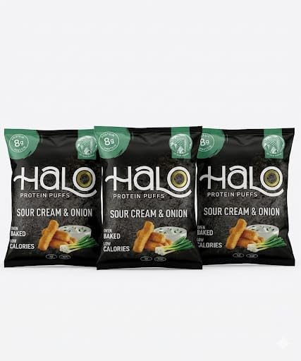 Halo Protein Puffs Sour Cream Anion (3 Pieces) *40g
