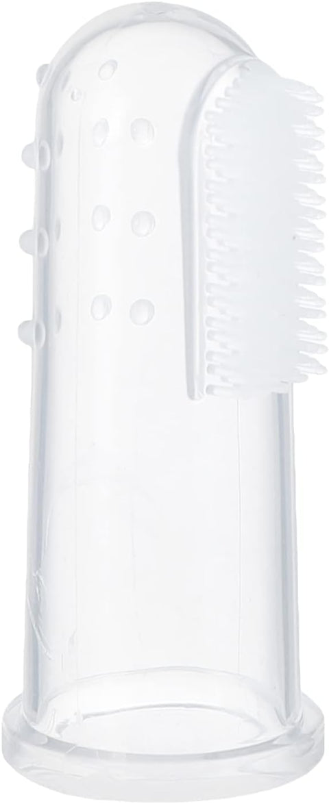 Baby Oral and Gum Cleaning Brush Flexible Silicone Baby Oral Care Baby Oral Cleaning Brush BPA Free Safe and Healthy Soft Bristles Massage Gums and Baby Teeth (Clear)