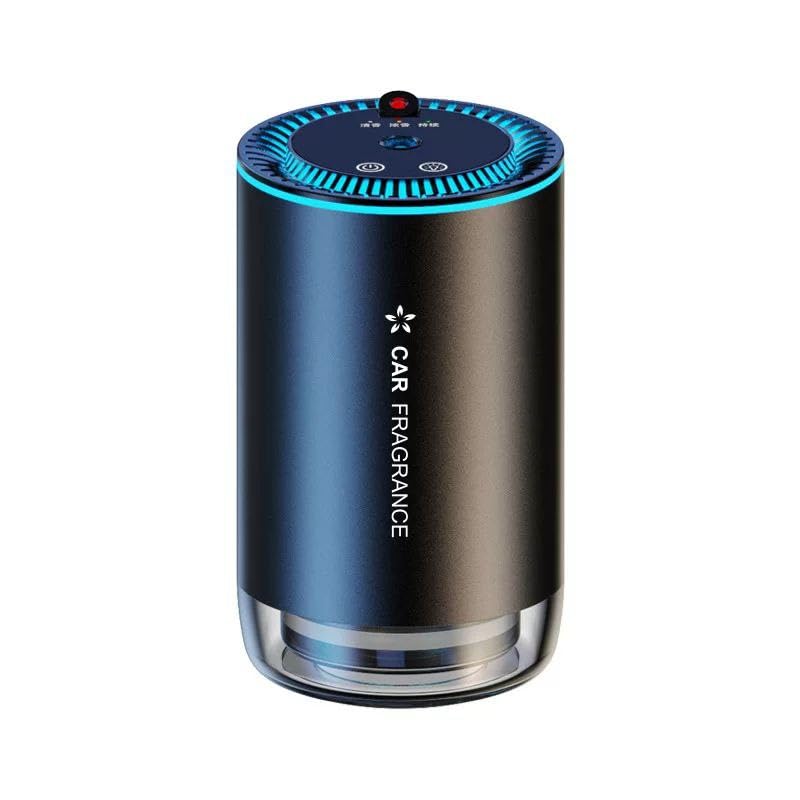 Car Air Freshener with LED Lights, 3-Level Adjustable Fragrance, Car Diffuser Humidifier Aromatherapy Essential Oil Diffuser - USB Cool Mist Mini Portable for Car, Home, Office, Bedroom