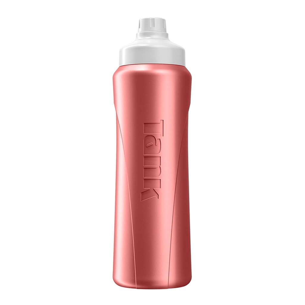 Tank Pink Insulated Plastic Water Bottle 1L, BPA Free for School, Sports