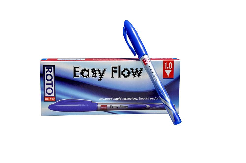(Set Of Roto Easy Flow Blue Color (24 Pens