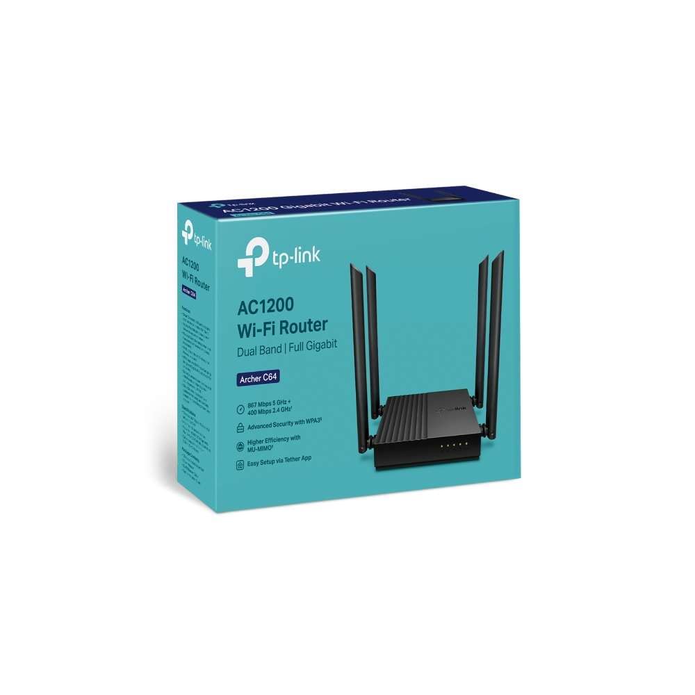 TP-LINK Archer C64, AC1200 Wireless MU-MIMO WiFi Router