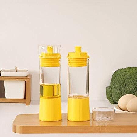 HONEY DISPENSER - Elevate your culinary creations with this stylish honey dispenser that includes a double silicone head and convenient holder for easy access and storage. (2 Pack)