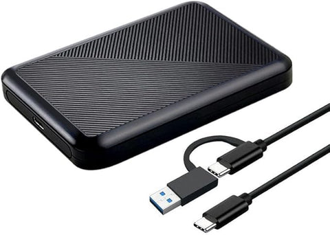 M-T 2.5" External Hard Drive Enclosure, USB3.1 Gen 2 Type-C to SATA III 6Gbps, for 7mm/9.5mm SSDs with UASP, Compatible with All Brands and PS5