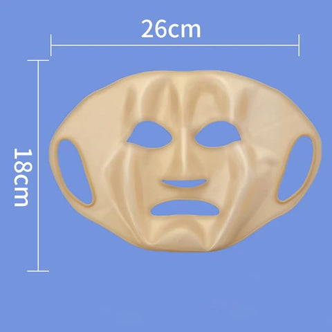 MySouqEg Store 3D Silicone Mask Face Women Skin Care Tool Hanging Ear Face Mask Gel Sheet Reusable Lifting Anti Wrinkle Firming Ear Fixed Tools 1Pcs (Gold)