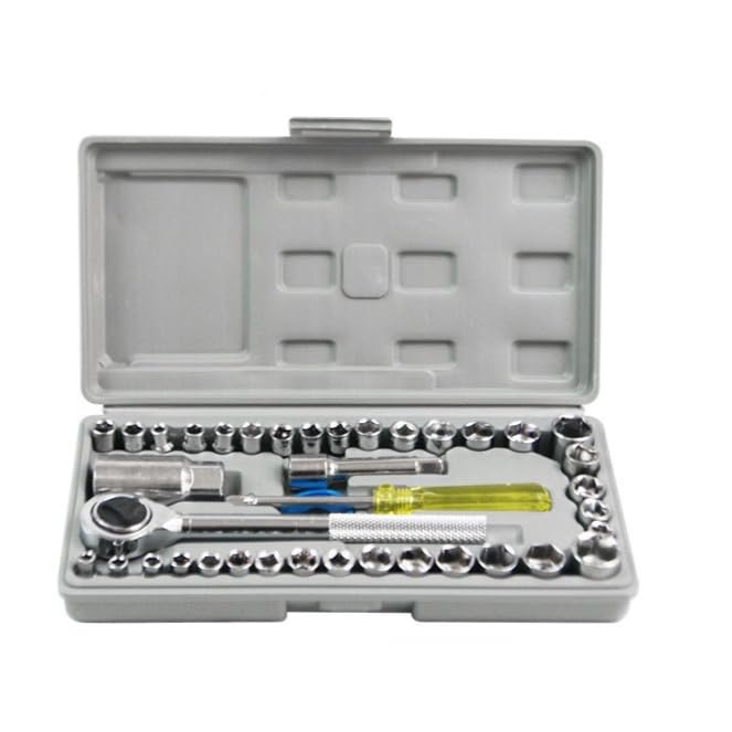 40-piece set of automobile motorcycle electric car tricycle repair tools socket set wrench set multifunctional combination socket set wrench set ratchet wrenches set