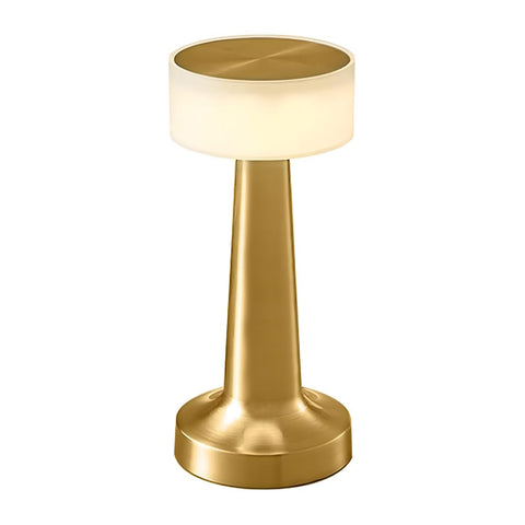 Glivpny LED Rechargeable Portable Cordless Table Lamp with 8-Levels Brightness,Touch Lamp,Nightstand Lamp,Bedside Lamp for Indoor Outdoor Restaurant Bar Coffee Shop(Gold-Transparent)