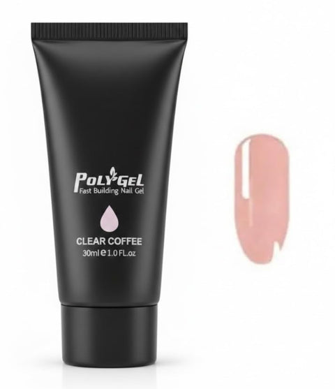 Poly gel Quick Upgrade Poly Gel Finish, Nail Builder- Extension Trendy Nail Art Design Salon 30ml (MILK WHITE)