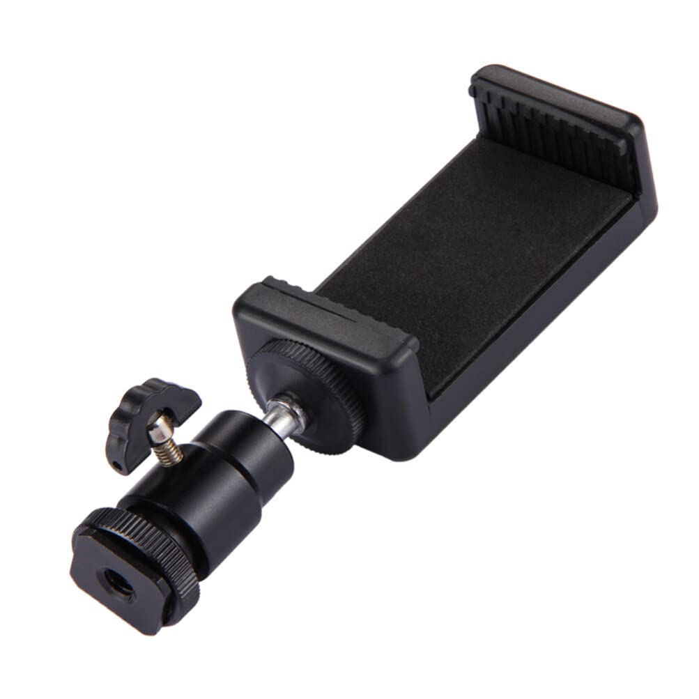 SOLUSTRE 1pc Ball Clamp Black Tripods Clipper Head Hot Selfie Mount Holder Universal Tripod for Adapter Stand Clip Shoe Phone Stick Degree Bracket Smartphone Vertical Mobile Cell Video
