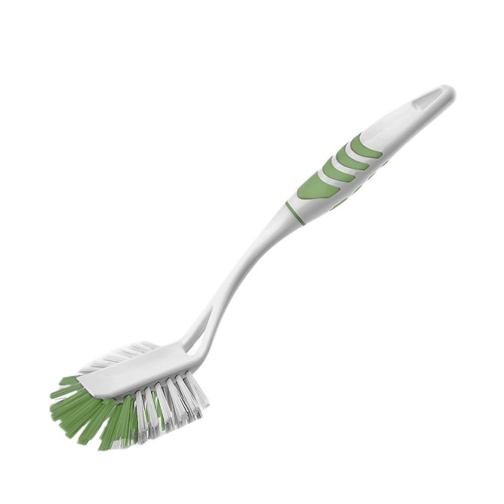 Lux Sink and Dish Brush with Ergonomic Handle, Soft Durable Bristles for Kitchen Cleaning – 29.3 Cm (Green)