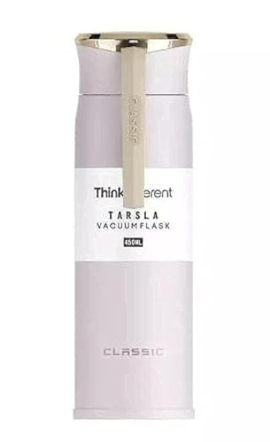 Vacuum Insulated Stainless Steel Double Layer Thermal Bottle, Leak Proof with Silicone Bar Handle, FBA-Free Portable Water Bottle 450ML. Pink