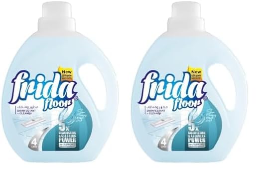 Frida Disinfectant Cleaner 5x Cleaning Power - Sea Waves - 4 Liter (Pack of 2)