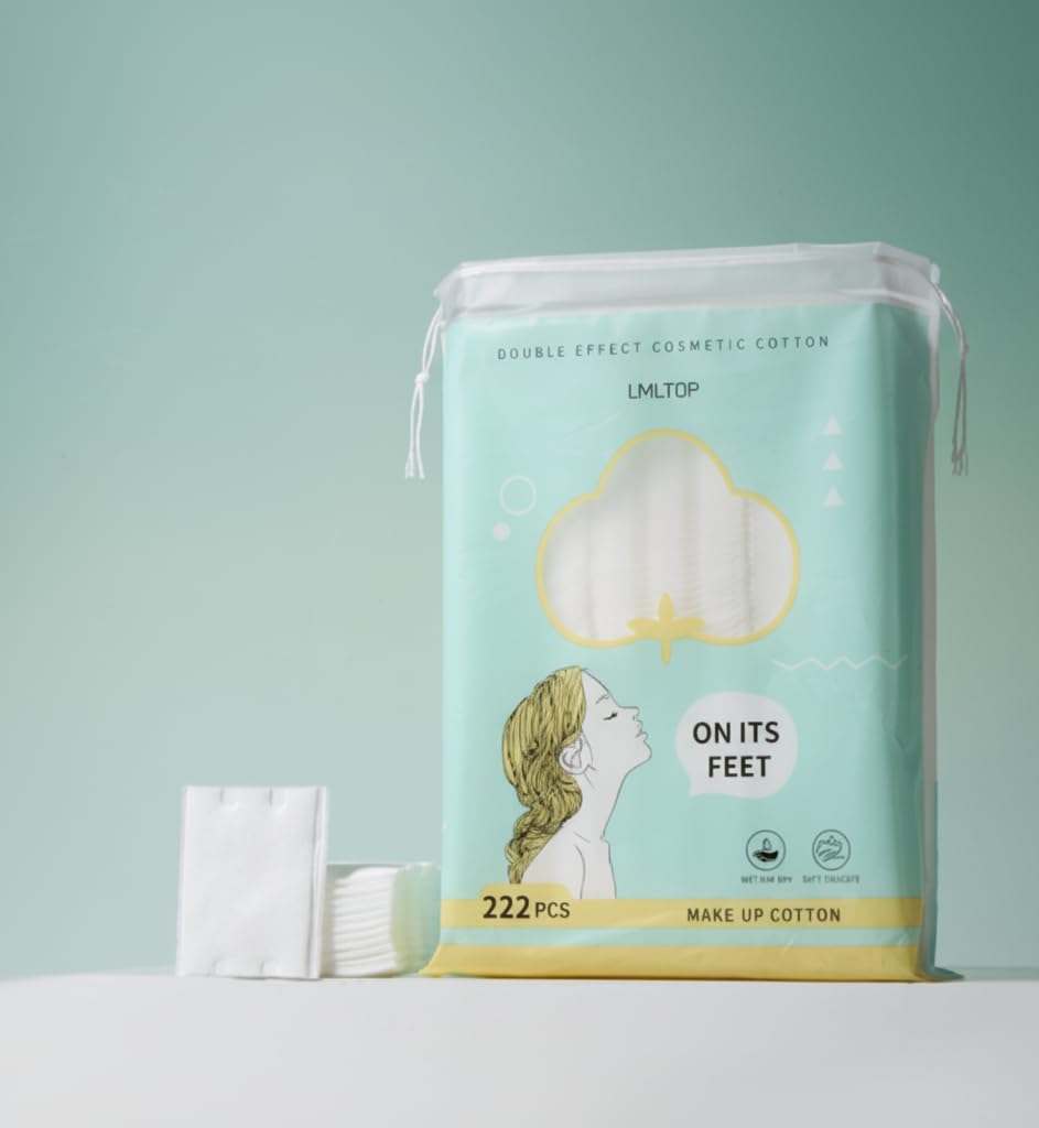 High Quality Soft Cotton Makeup Remover for Daily Skin Care with 222 Square Non Woven Gauze for Gentle and Effective Facial Cleansing
