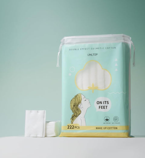 High Quality Soft Cotton Makeup Remover for Daily Skin Care with 222 Square Non Woven Gauze for Gentle and Effective Facial Cleansing