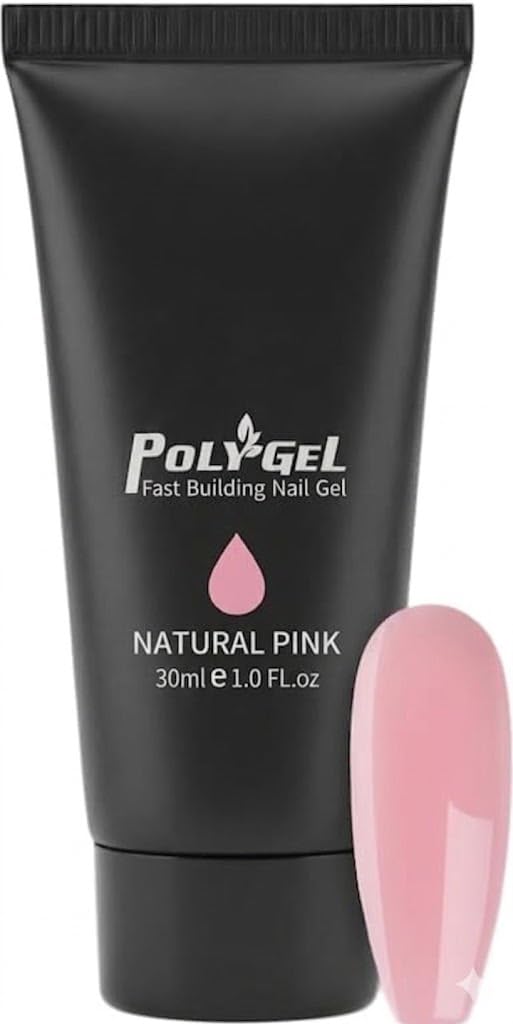Poly gel Quick Upgrade Poly Gel Finish, Nail Builder- Extension Trendy Nail Art Design Salon 30ml (NATURAL PINK)