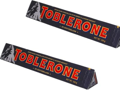 Tobleron Swiss Dark Chocolate with Almonds and Honey - 100g (2 pcs)